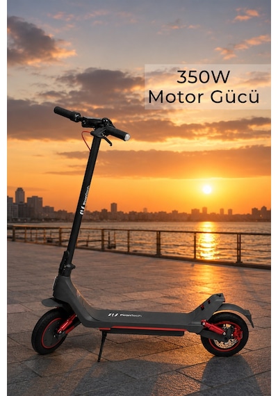 A1 Max Elektrikli Scooter 350w Güç - Kırmızı Kırmızı - Siyah