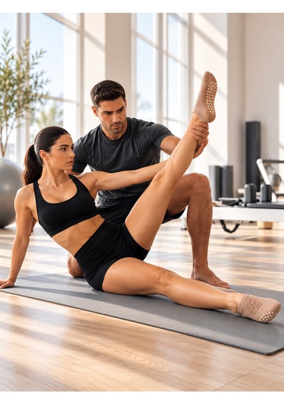 Gost Liria Kaydırmaz Pilates Çorabı 4'lü Paket Patik Model Çok Renkli