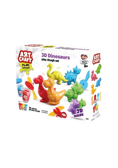 Mey İthalat 03995 Art Craft 3d Dinozorlar Hamur Set 168 Gr -fentoys