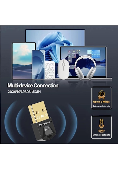 Primex Px-btu54, Bluetooth 5.4, Nano Usb Bluetooth 5.4 Adaptör,v5.4 Bluetooth Dongle Pc,notebo