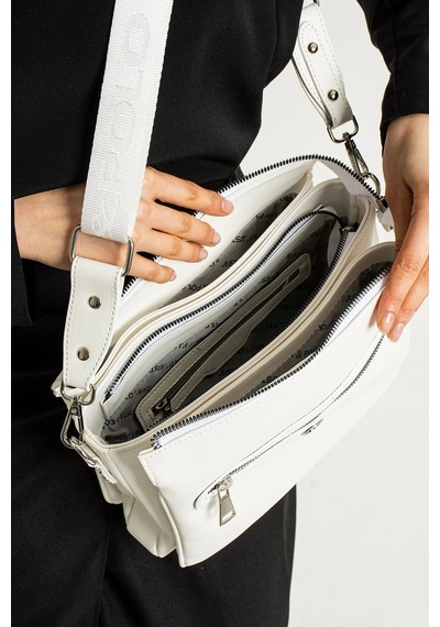 Just Polo Orijinal Kadın Beyaz Lüks Ayarlanabilir Askılı Omuz Çantası Shoulder Bag 235014mh