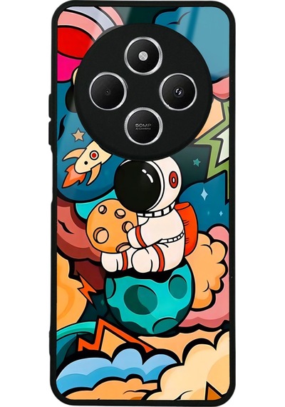 Xiaomi Redmi 14c Baby Astronaut Tasarımlı Glossy Telefon Kılıfı Çok Renkli