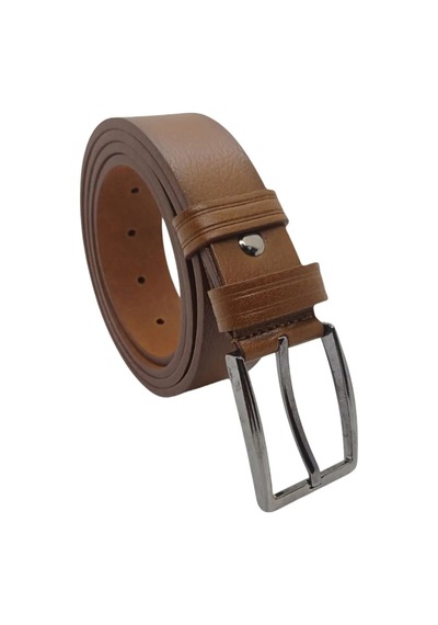 Bawcompany Erkek Kemer Hakiki Deri Kumaş Ve Kanvas Pantolonlar Için Uygun 3.2cm Taba