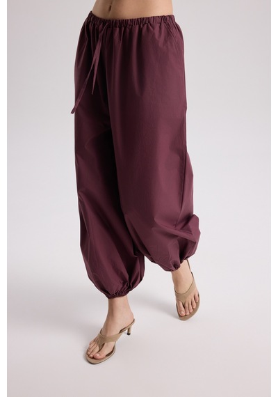 Mai Collection Mai Studios Co. Velora Bordo Poplin Şalvar Pantolon Bordo