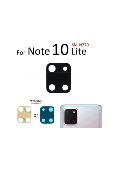 Samsung Galaxy Uyumlu Note 10 Lite Kamera Camı Kamera Lensi Arka Kamera Camı Lens Yapışkanlı İnd21264