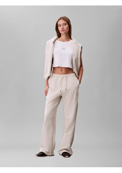 Calvin Klein Embossed Monologo Te, P4p Gri Kadın Eşofman Altı
