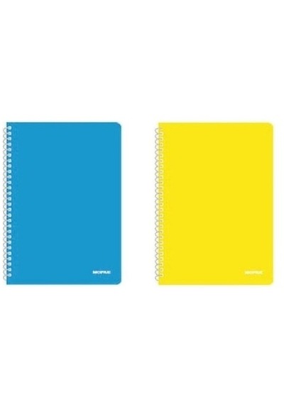 Mopak Neon Serisi A4 Spiralli Pp Kapak Defter 72 Yp Kareli 2'li