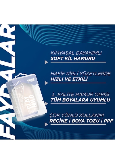 Gyeon Q²m Clay Mild Evo Günlük Hafif Yüzey Temizleyici Kil Hamuru