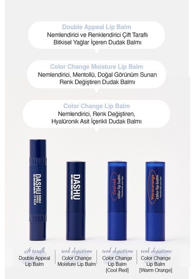 Dashu Mens Double Appeal Lip Balm Kırmızı