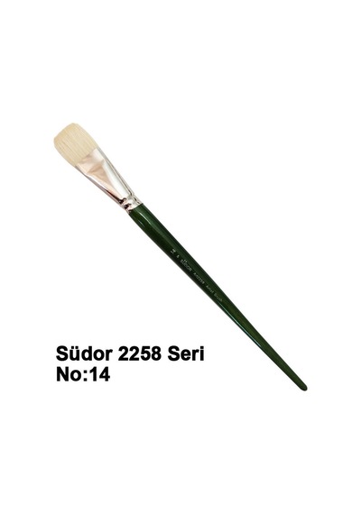 Südor 2258 Seri Düz Kesik Uçlu Kıl Fırça No 14