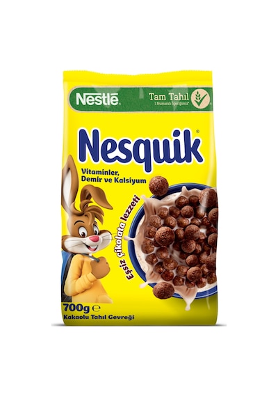 Nestle Nesquık Kakaolu Buğday Ve Mısır Gevreği 700g & Nesquık Kakaolu Tam Tahıllı Bar 24x25g