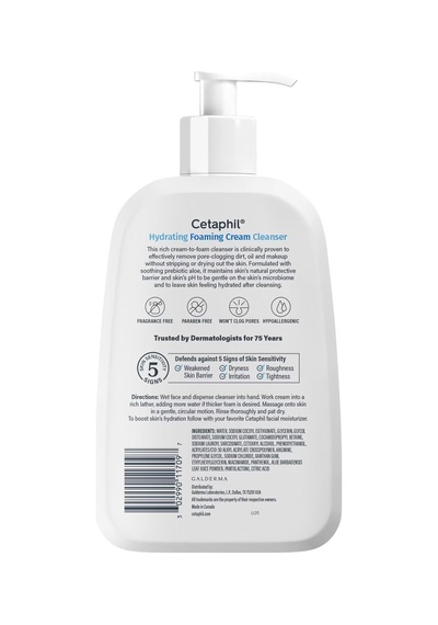 Cetaphil Kremden Köpüğe Dönüşen Nemlendirici Yüz Temizleyici 473ml