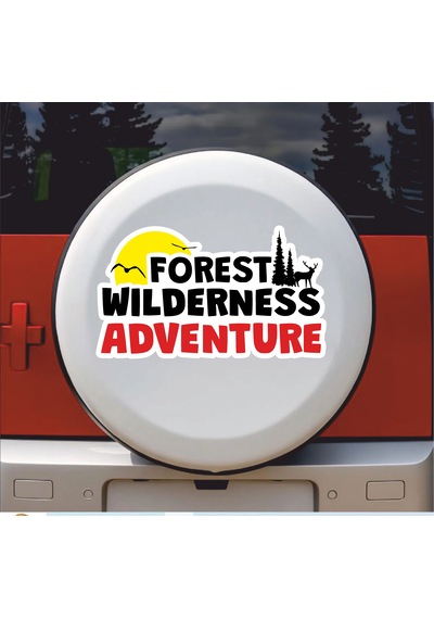 Forest Wilderness Adventure Sticker - Araba Oto Motosiklet Off Road Karavan Sticker - 00189 20x12 Cm
