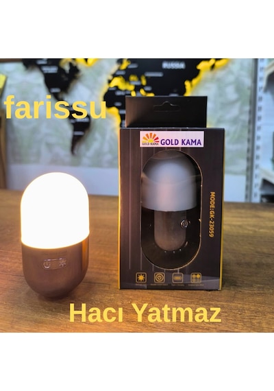 Gk-23059 Şarjlı Hacı Yatmaz Kamp Ve Masa Lambası 122 Lümen, 4000 Mah, Rgb Renkli Işık Beyaz