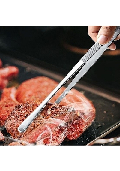 Yiyecek Servis Maşası Air Fryer Master Chef Şef Cımbızı Et Kızartma Barbekü Aleti 30 Cm Çelik