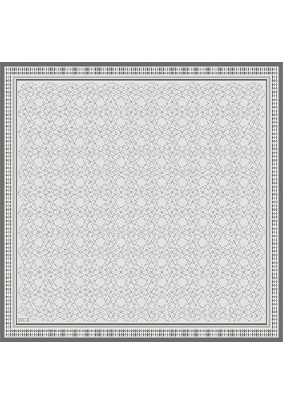 Belli Twill İpek Eşarp - 4053-02 Açık Gri Açık Gri