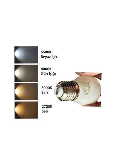 5 Adet Heka 6w 48w 3000k Sarı Işık E27 Duylu Soft Led G45 Ampul Heka