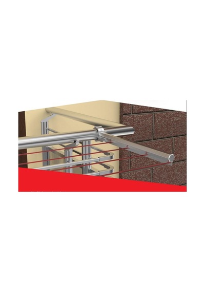 Koral Sabit Alüminyum Balkon Çamaşır Kurutmal Askılığı Gümüş