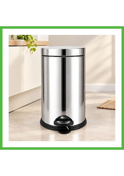 Vaveni 8 L Metal Pedallı Çöp Kovası Arz