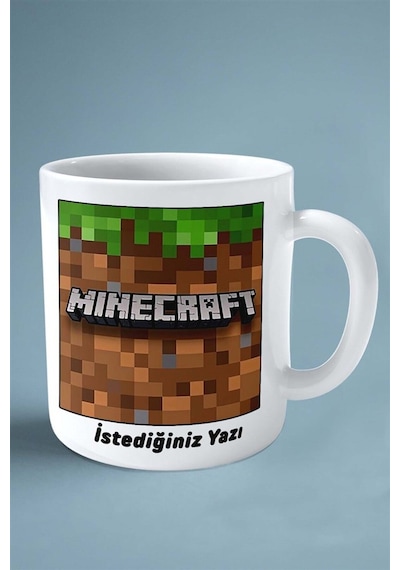 Minecraft Oyun Baskılı Kupa Bardak Çift Taraflı Kişiye Özel Model 9 Çok Renkli