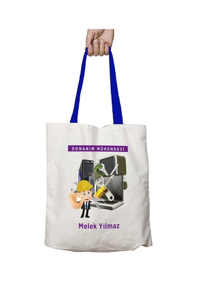 Art Hediye Mavi Kulplu Kişiye Özel Donanım Mühendisi Pc Yıkanabilir Omuz Çanta Çok Renkli