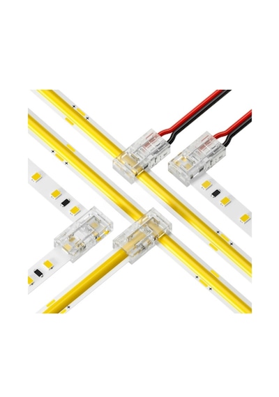 8mm Cob+smd Şerit+kablo T-l Bağlantı Konnektörü 5 Adet