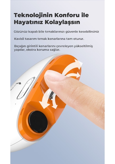 Veryfit 2 In 1 Otomatik Şarjlı Tırnak Kesme ve Manikür Cihazı Elektrikli