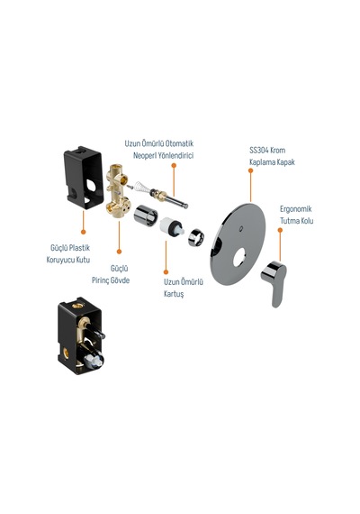 Adell Lento Optimal Ankastre Set Krom