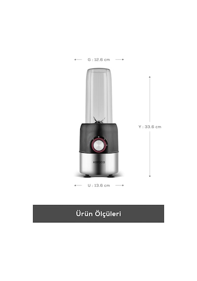 Karaca Blend Ve Rush Inox 500 W Personal Kişisel Smoothie Blender