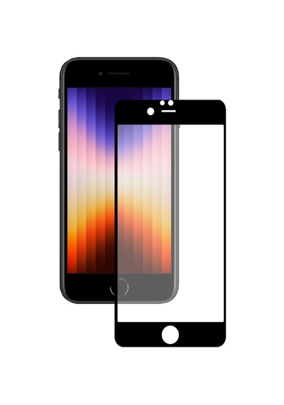 Apple Uyumlu   iPhone SE 3 2022 Tam Kaplayan Temperli Ekran Koruyucu Cam
