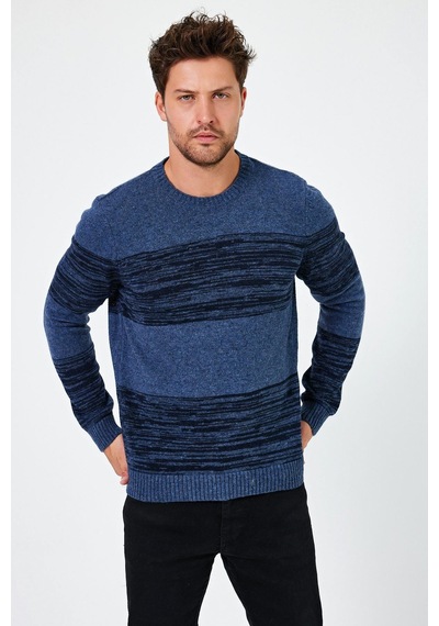 Alexander Gardi Alexandergardı Bisiklet Yaka Renk Bloklu Regular Fit Kazak E24-eze-02 001