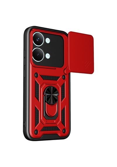 Newface - 484 - Xiaomi Poco X8 Pro Max Pars Lens Yüzüklü Silikon - Csmo-tex - - Kırmızı