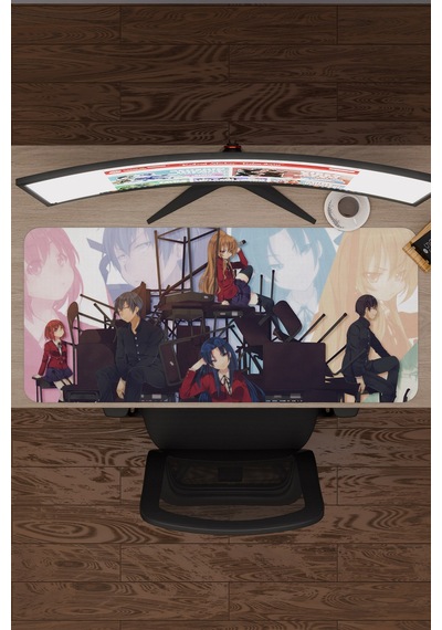 Toradora Anime V3 - 90x40 Xxl Gaming Kauçuk Kaymaz Taban Mouse Pad Fare Altlığı