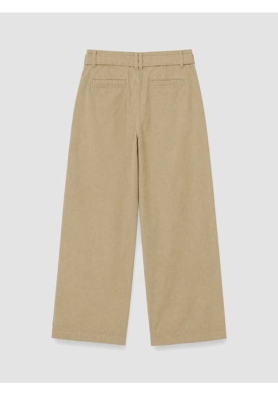 LC Waikiki Lc Waıkıkı Kahverengi Kemerli Wideleg Kadın Kargo Jean Pantolon