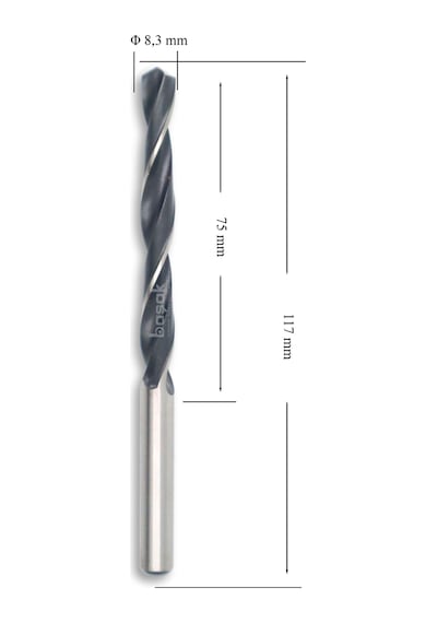 MTE 8,3 mm Haddeli Metal Matkap Ucu HSS DIN 338