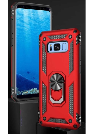 Samsung Galaxy Uyumlu S8 Plus Kilif Zirhli Standli Miknatisli Tank Kapak 517641581