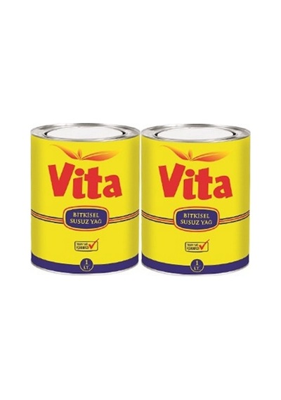 Vita Bitkisel Susuz Margarin Teneke 2 x 1 L