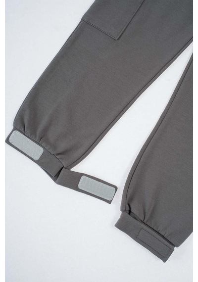 Little Gusto Gri Organik Pamuk Çocuk Jogger Pantolon