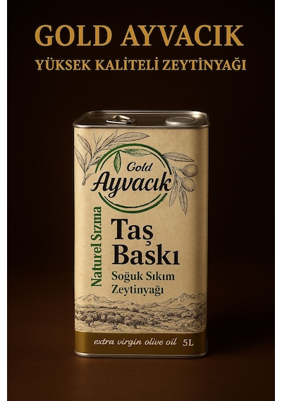Gold Ayvacık Natürel Soğuk Sıkım Sızma 5l 4800gr Zeytinyağı
