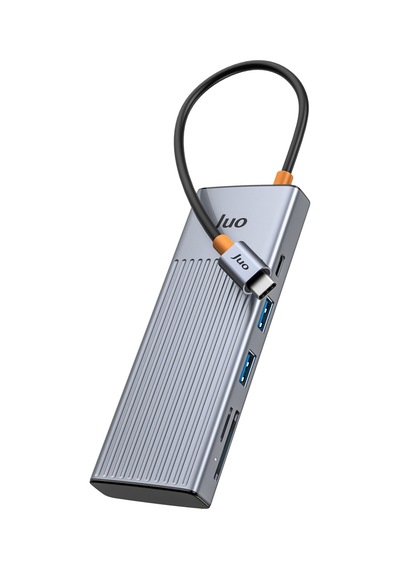 Juo Type-c 7 Portlu 4k 60hz Hdmı Sd Microsd Kart Okuyucu 100w Pd Type-c Ve 2 Usb 3.2 Çoklayıcı Hub Dönüştürücü