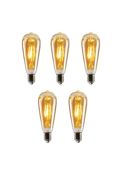 4w Dim Rustik Led Ampul Sarı Işık Armut Edison Ampul 5 Adet Diğer