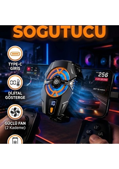 Type-c Bağlantılı Telefon Soğutucu Radyatör 2 Kademeli Dijital Kontrollü
