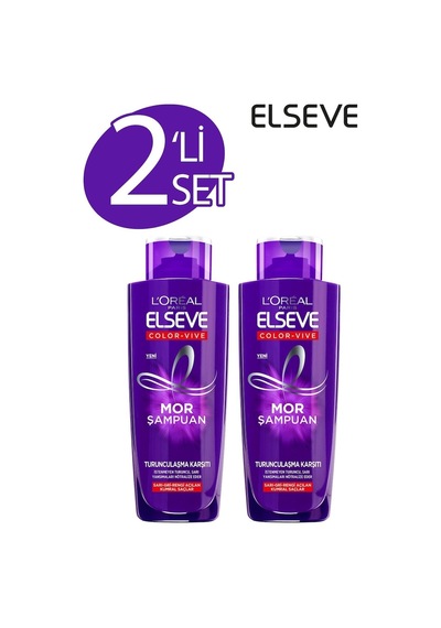 L'Oreal Paris Elseve Mor Şampuan 2 x 200 ML