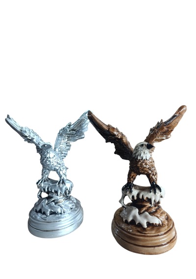 10cm -18cm Ebatlarında Kırılmaz Polyester,beyaz Renk Kartal Biblo