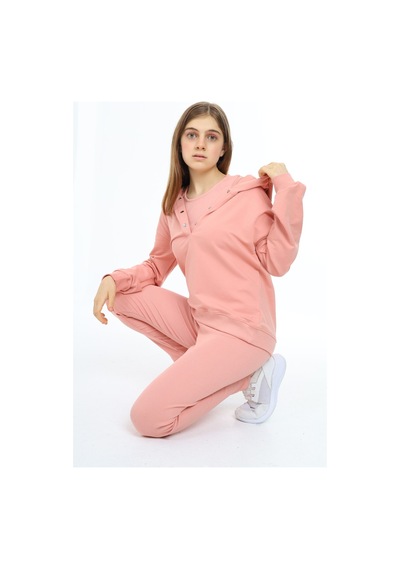 Toontoy Kids Toontoy Kız Çocuk 2'li Takım Baskılı Kapüşonlu Düşük Omuz Çıtçıtlı Sweatshirt & Basic Düz Tayt Mercan Toontoy Kids Toontoy Kız Çocuk 2'li Takım Baskılı Kapüşonlu Düşük Omuz Çıtçıtlı Sweatshirt & Basic Düz Tayt Mercan