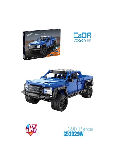 Cada Çek Bırak Araba Smash Off-roader Pickup Truck 390 Parça Araba Yapım Seti -ffc52029w-390p