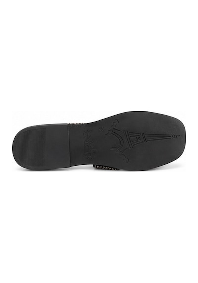 N Napa Shoe Np.1050.gümüş Taşlı Kadın Siyah Taşlı H Bant Düz Terlik Günlük Şık Ve Konforlu Yazlık Terlik