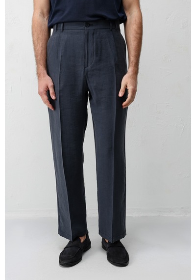 Antioch Lyocell Relaxed Fit Pileli Erkek Pantolon Lacivert