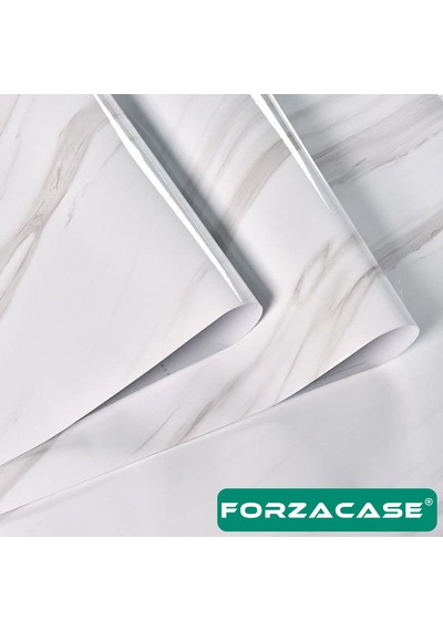 Forzacase Mermer Desenli Beyaz Folyo Kaplama 5 Metre - Fc736