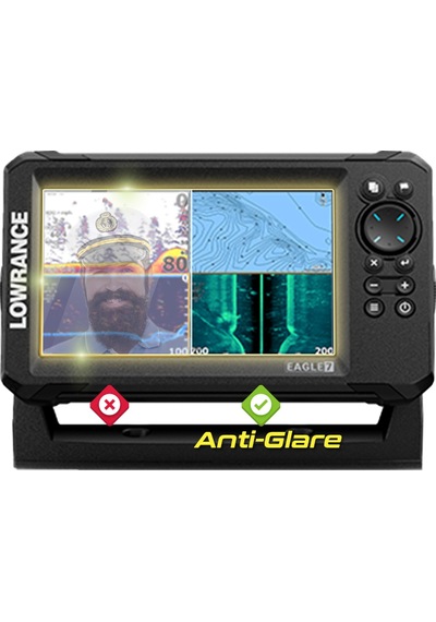 Lowrance Eagle 7in Fishfinder - Ipg Anti-glare Yansıma Önleyici Mat Ekran Koruyucu